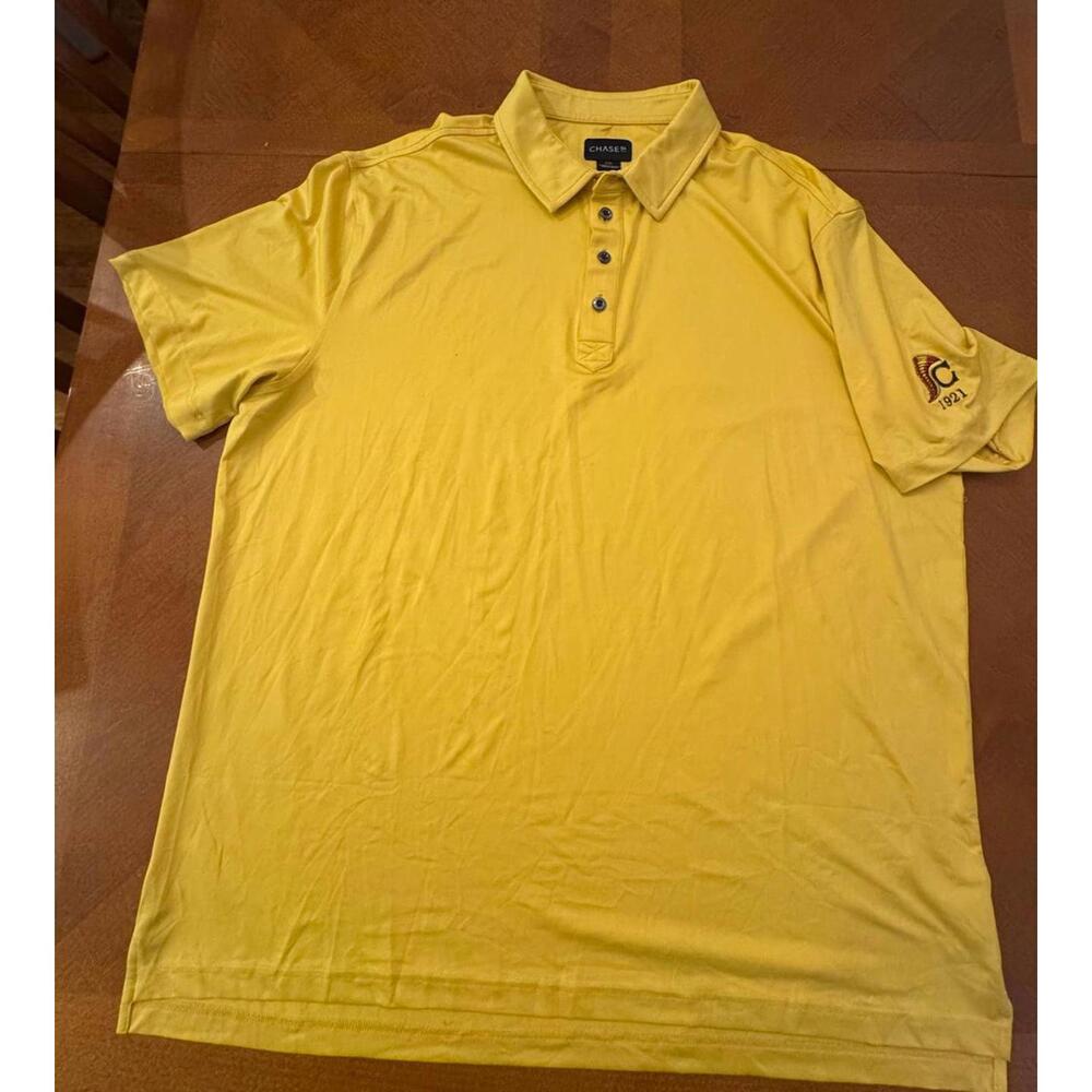 Chase 54 Yellow Polo Shirt with Sleeve Embroidery